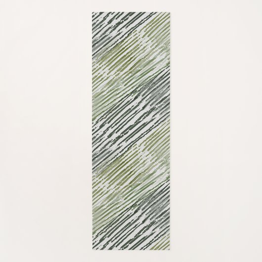 Tribal Green Stripes Abstract Pattern  Yogamatte (Vorderseite)