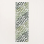 Tribal Green Stripes Abstract Pattern  Yogamatte (Rückseite)