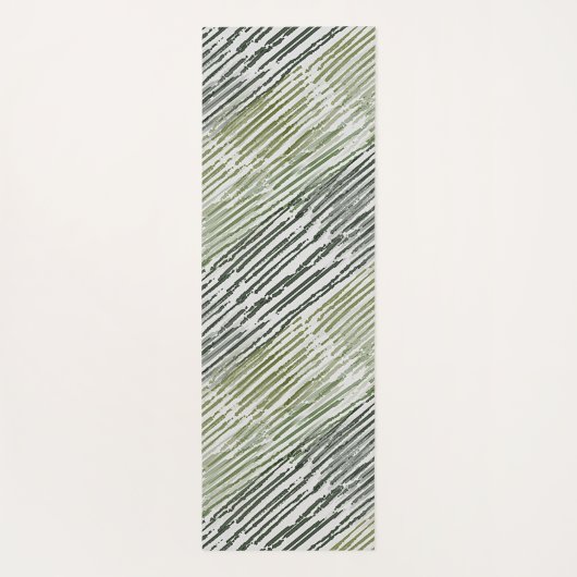 Tribal Green Stripes Abstract Pattern Yogamatte (Rückseite)