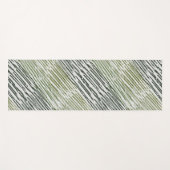 Tribal Green Stripes Abstract Pattern  Yogamatte (Vorderseite (Horizontal))