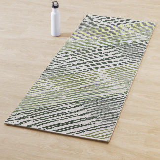Tribal Green Stripes Abstract Pattern  Yogamatte