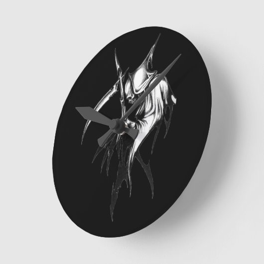 Tribal Grim Reaper Runde Wanduhr (Winkel)