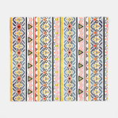 Tribal grunge ethno folk pattern in retro style fleecedecke (Vorderseite (Horizontal))