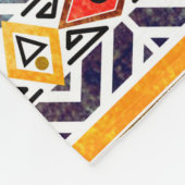 Tribal grunge ethno folk pattern in retro style fleecedecke (Ecke)