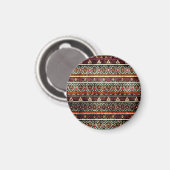 Tribal Grunge: Ethno Retro Muster Magnet (Vorderseite/Rückseite)