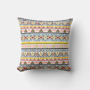 Tribal Grunge Ethno Volksmuster im Retro-Stil Kissen