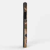 Tribal Grunge, Shades Brown & Gray Monogram Case-Mate iPhone Hülle (Hinten/Rechts)