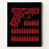Tribal Gun Illustration Notizblock (Rückseite)