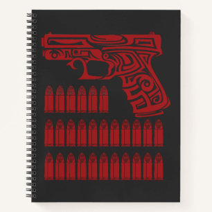 Tribal Gun Illustration Notizblock