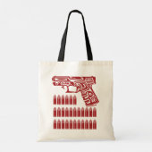 Tribal Gun Illustration Tragetasche (Rückseite)