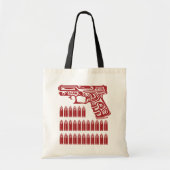 Tribal Gun Illustration Tragetasche (Vorne)