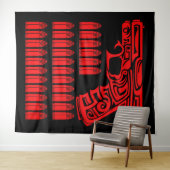 Tribal Gun Illustration Wandteppich (Beispiel (Horizontal))