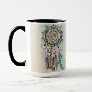 Tribal-Handanstrich Traumcatcher Mandala-Design Tasse