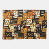 Tribal Harmony: Afrikanisches geometrisches Motiv Geschirrtuch (Horizontal)