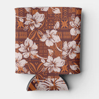 Tribal Hawaiian: Hibiskus Blume Wallpaper Dosenkühler