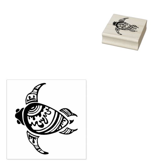 Tribal Hawaiian Sea Turtle Gummistempel (Stempel)