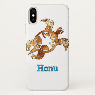 Tribal Hawaiian Sea Turtle in Gold Case-Mate iPhone Hülle