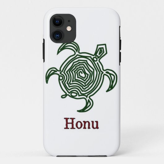 Tribal Hawaiian Sea Turtle in Green Case-Mate iPho Case-Mate iPhone Hülle (Rückseite)