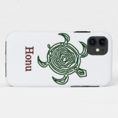 Tribal Hawaiian Sea Turtle in Green Case-Mate iPho Case-Mate iPhone Hülle (Rückseite (Horizontal))