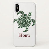 Tribal Hawaiian Sea Turtle in Green Case-Mate iPhone Hülle (Rückseite)