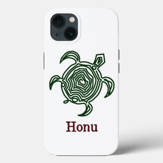 Tribal Hawaiian Sea Turtle in Green Case-Mate iPhone Hülle (Rückseite)