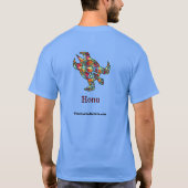 Tribal Hawaiian Sea Turtle in Rainbow T-Shirt (Rückseite)