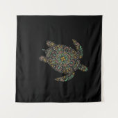 Tribal Hawaiian Sea Turtle Wandteppich (Vorderseite (Horizontal))