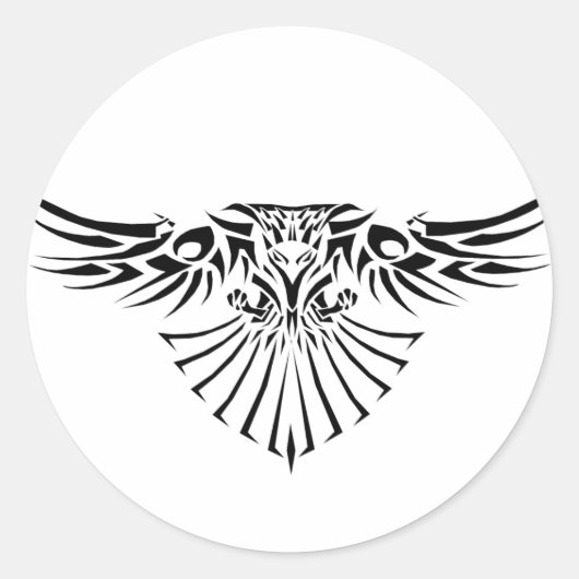 Tribal Hawk Tattoo Design Sticker (Vorderseite)