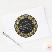 Tribal HeART Deko Gold Black Danke Stickers (Umschlag)