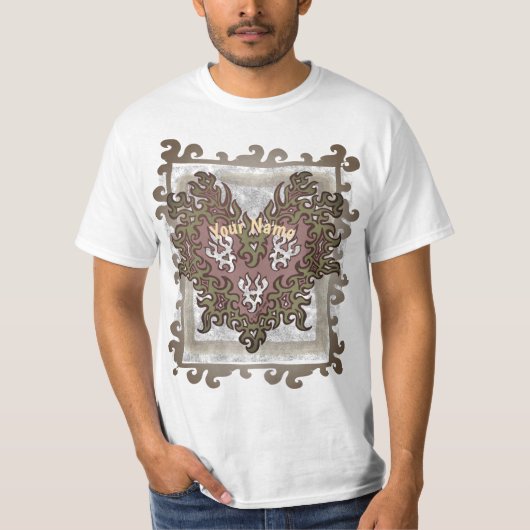 Tribal Heart Flames T-Shirt (Vorderseite)