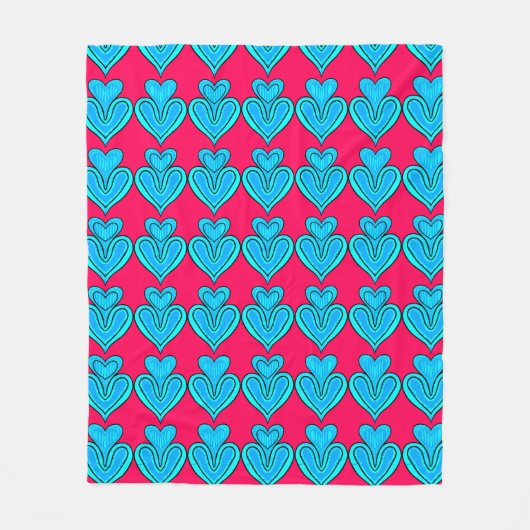 Tribal Heart Mandala Fish Muster Design Fleecedecke (Vorderseite)