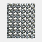 Tribal Heart Mandala Fish Muster Design Fleecedecke (Vorderseite)
