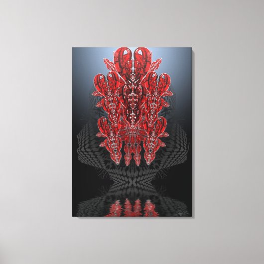 Tribal Hearts Wrapped Canvas Leinwanddruck (Vorderseite)