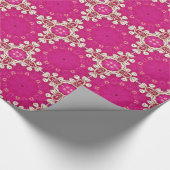 Tribal Hippie Sinti und Roma bohemian fuchsia Mage Geschenkpapier (Ecke)