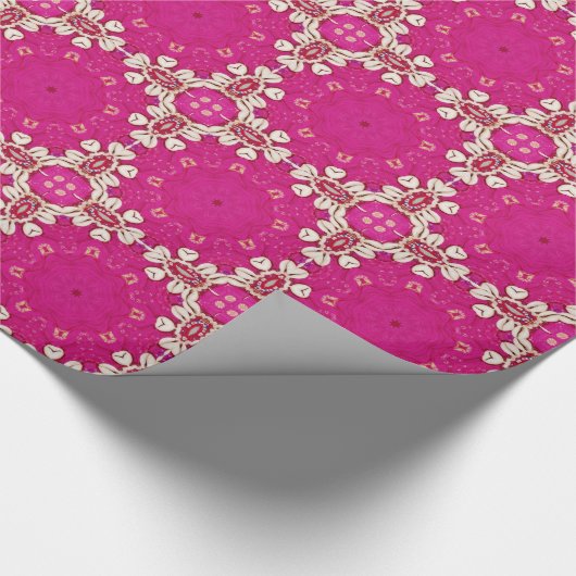 Tribal Hippie Sinti und Roma bohemian fuchsia Mage Geschenkpapier (Ecke)