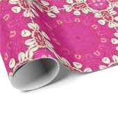 Tribal Hippie Sinti und Roma bohemian fuchsia Mage Geschenkpapier (Rolleneckpunkt)