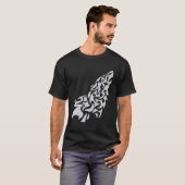 Tribal Howling Wolf Design - kühne und majestätisc T-Shirt (Vorne ganz)