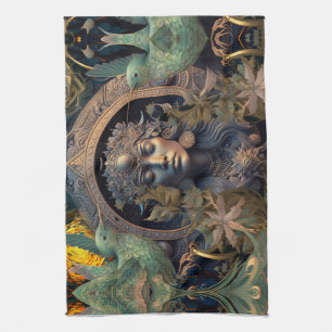 Tribal Hummingbird Goddess Geschirrtuch