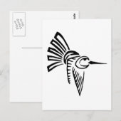 Tribal Hummingbird Postkarte (Vorne/Hinten)