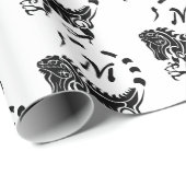 Tribal Iguana Monogram Geschenkpapier (Rolleneckpunkt)