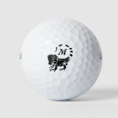 Tribal Iguana Monogram Golfball (Vorderseite)