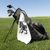 Tribal Iguana Monogram Golfhandtuch (Gras)