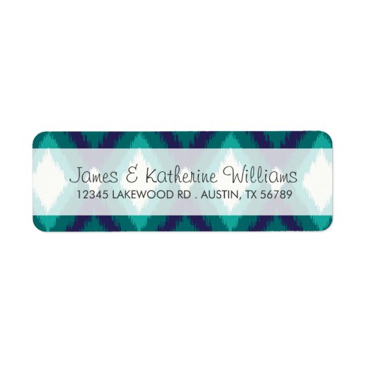 Tribal Ikat Zickzack Moderne Hochzeit (Vorne)