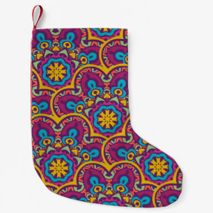 Tribal indian ethnic seamless mandalas repeat desi kleiner weihnachtsstrumpf