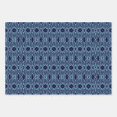 Tribal inspiriert geometrisches Muster in Blau und Geschenkpapier Set (Vorderseite)