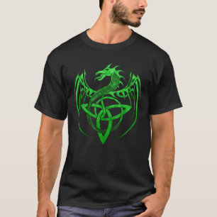 Tribal Irish Green Celtic Knot Fantasy Celtic Drag T-Shirt