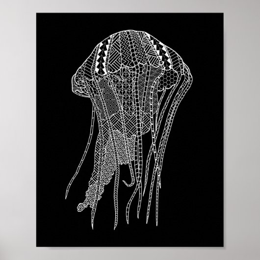 Tribal Jellyfish Poster (Vorne)