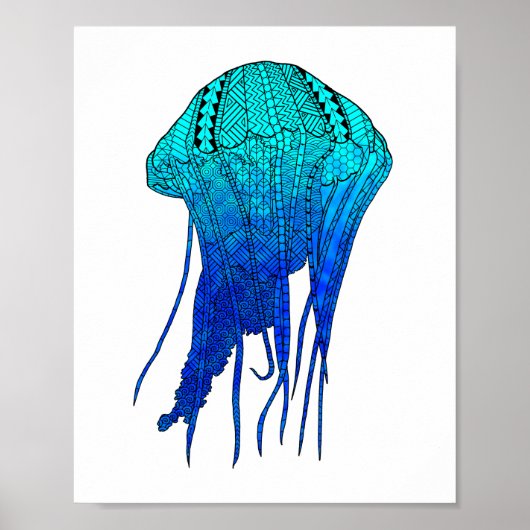 Tribal Jellyfish Poster (Vorne)