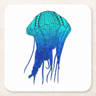 Tribal Jellyfish Rechteckiger Pappuntersetzer