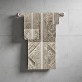 Tribal Kaleidoskop Geometric Cool Abstrakt Earthy Badhandtuch Set